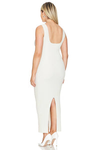 Good American - Ribbed Shine Midi Dress
