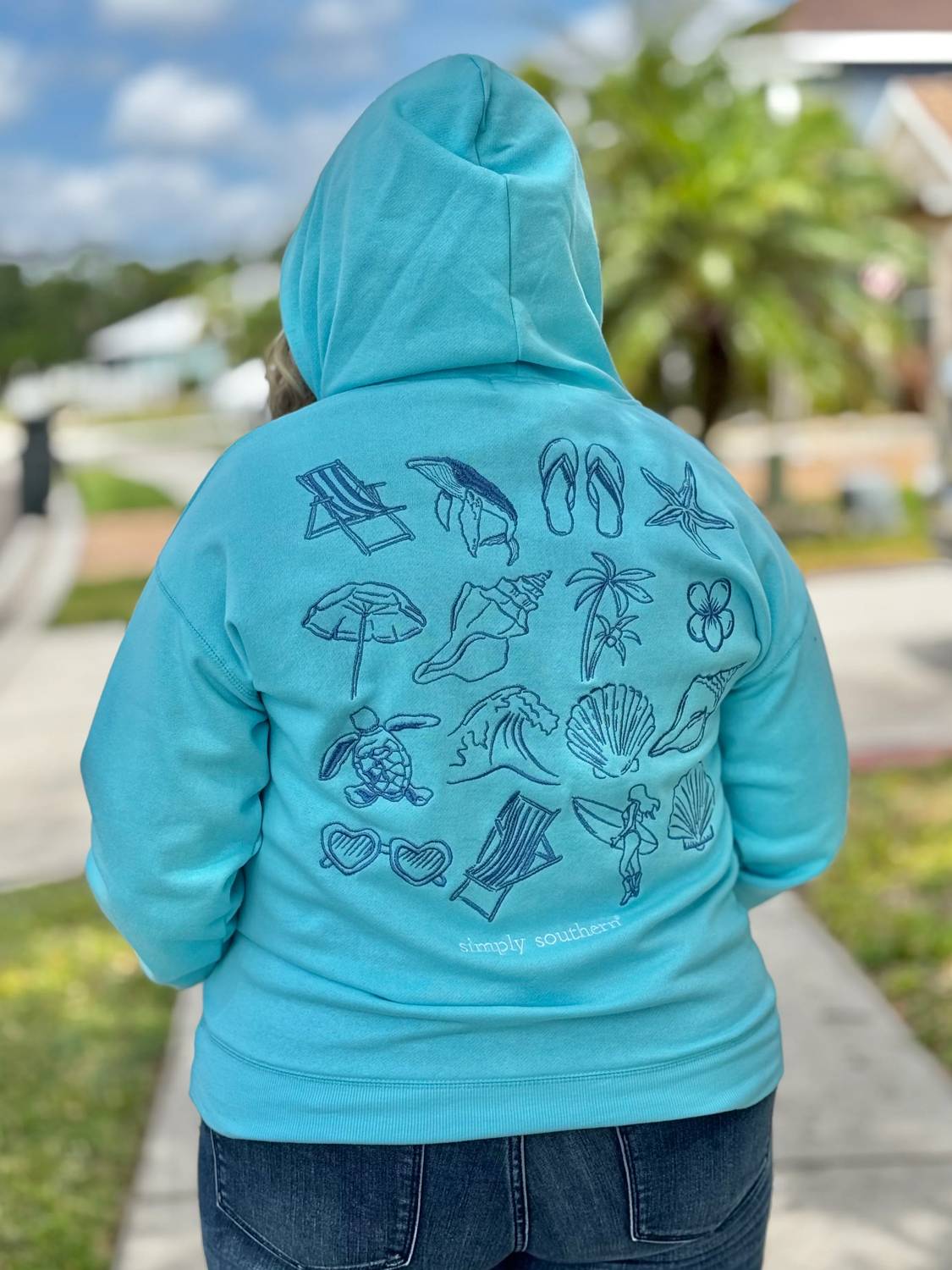 Simply Southern - Beach Embroidered Hoodie