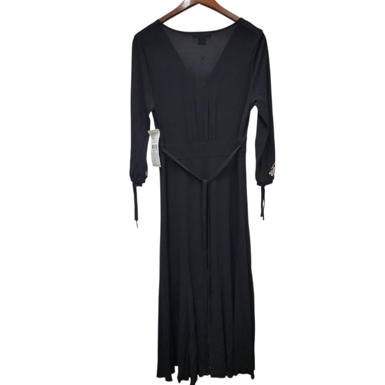 Karen Kane - Women's Cafe Chic Embroidered Flare 3/4 Sleeves Dress