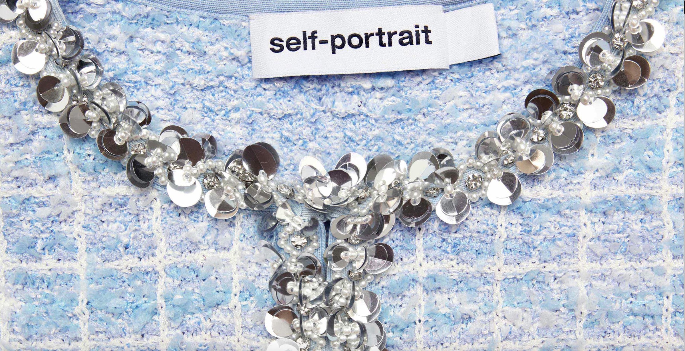 Self-Portrait - Check Knit Cardigan