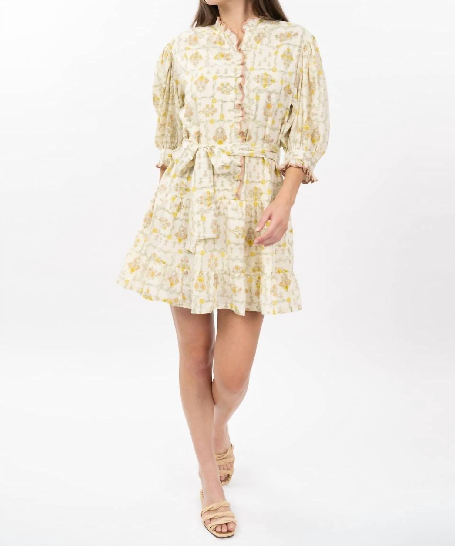 Uncle Frank - Trellis Flower Mini Dress