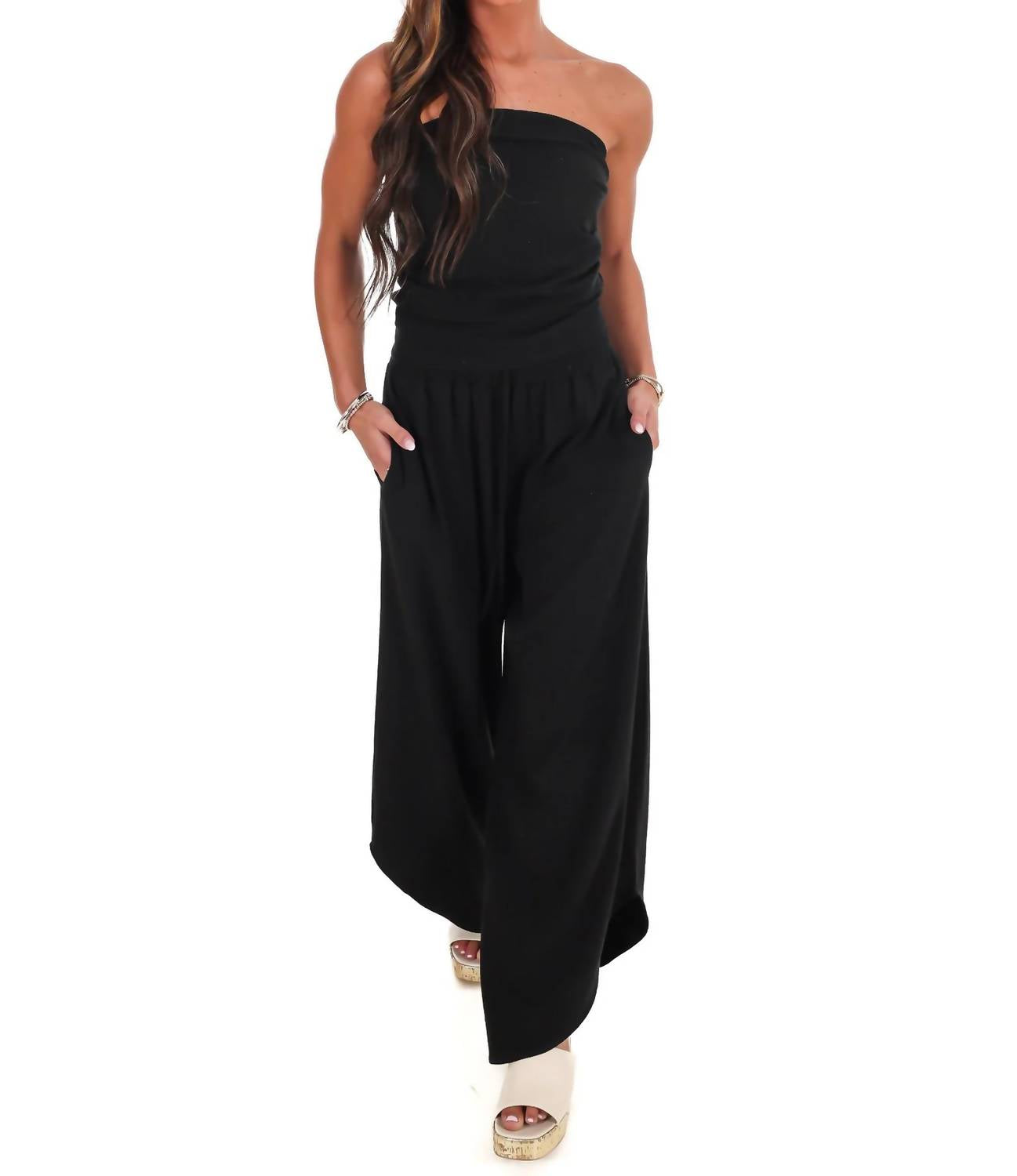 Wasabi + Mint - Women's Sandy Shores Linen Tube Top