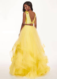 Rachel Allan - Two-piece Embellished Tulle Gown