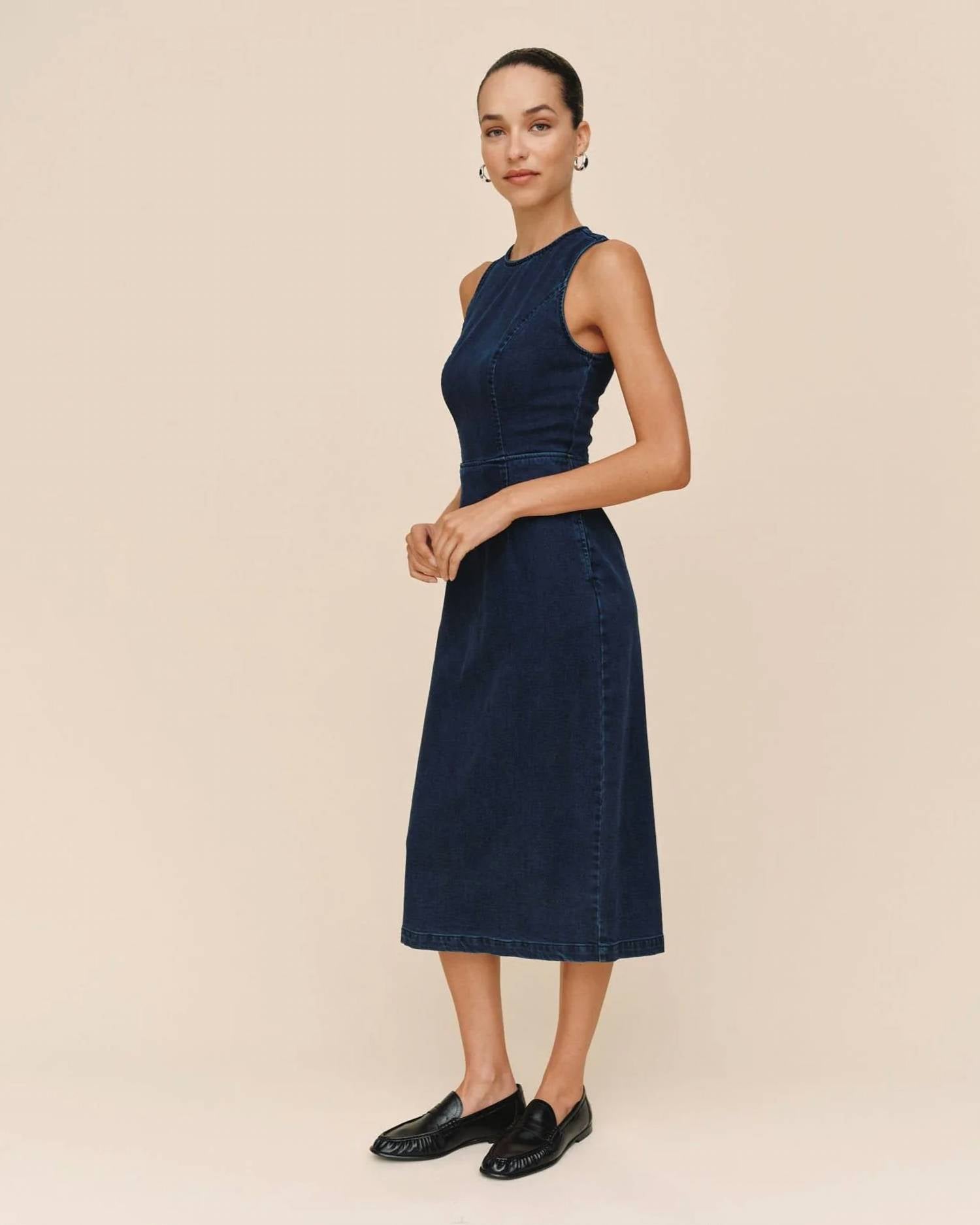 Bella Dahl - Zip Back Denim Midi Dress