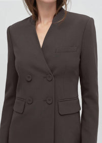Favorite Daughter The Celeste Blazer in espresso - women's jacket - detail view
