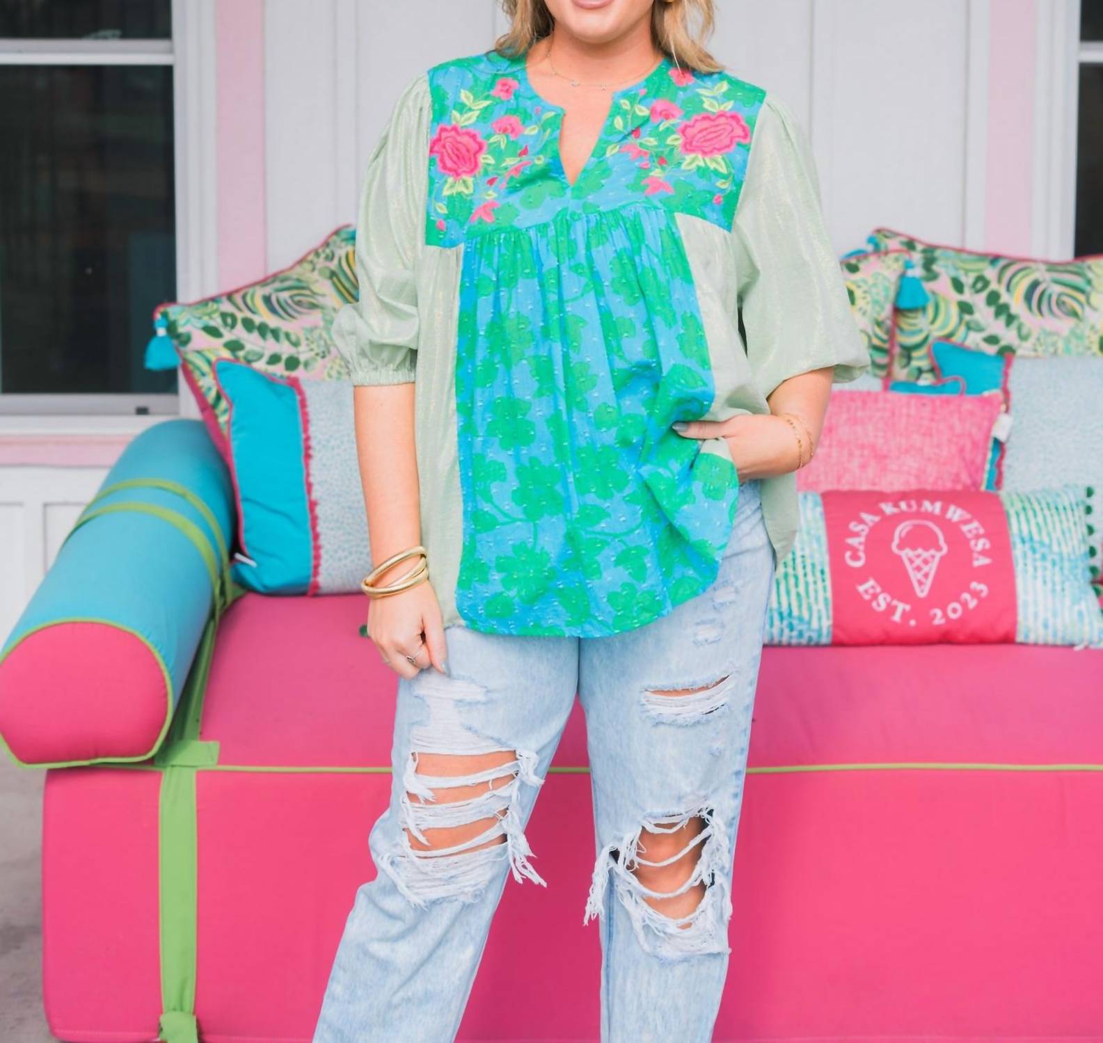 Layerz Clothing - Rowan Three Quarter Sleeve Top