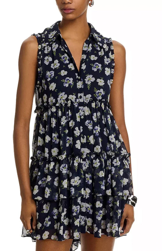 Cinq A Sept - Mini Tossed Poppies Becci Dress