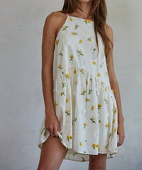 By Together Daisy Summer Dress in cream multi - women's dress