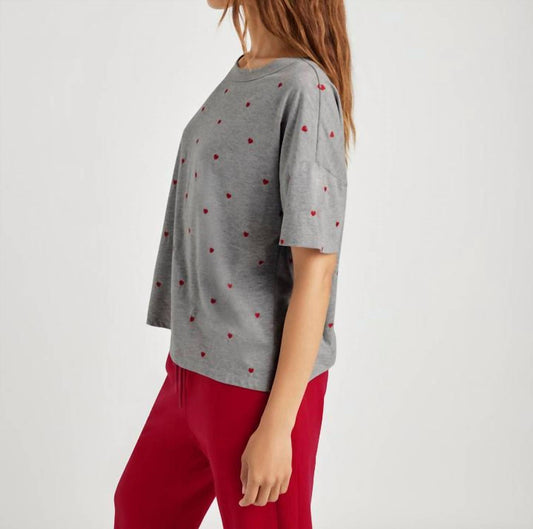 Splendid - Embroidered Hearts Tee