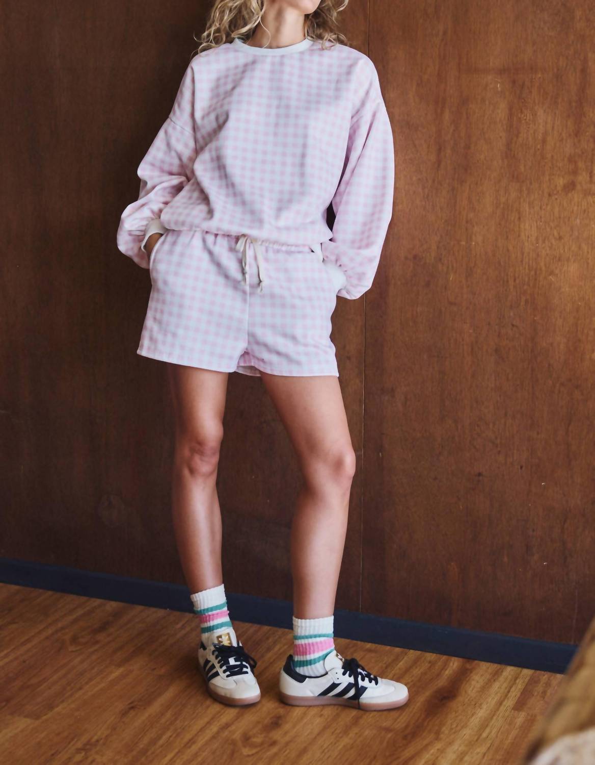 Urban Daizy - Gingham Fuzzy Shorts