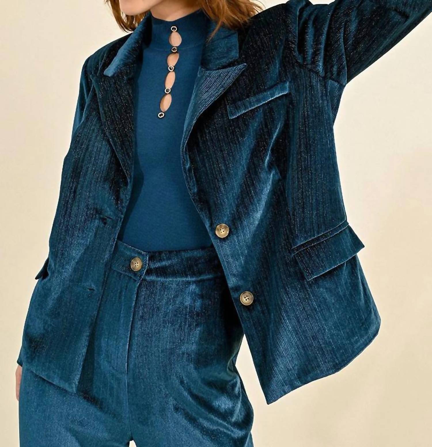 Molly Bracken - Velvet Suit Jacket Blazer