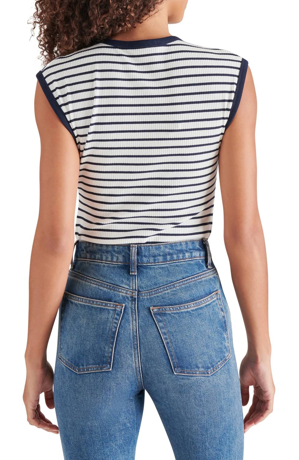 STEVE MADDEN Aubree Stripe Bodysuit - women's shirt - detail view