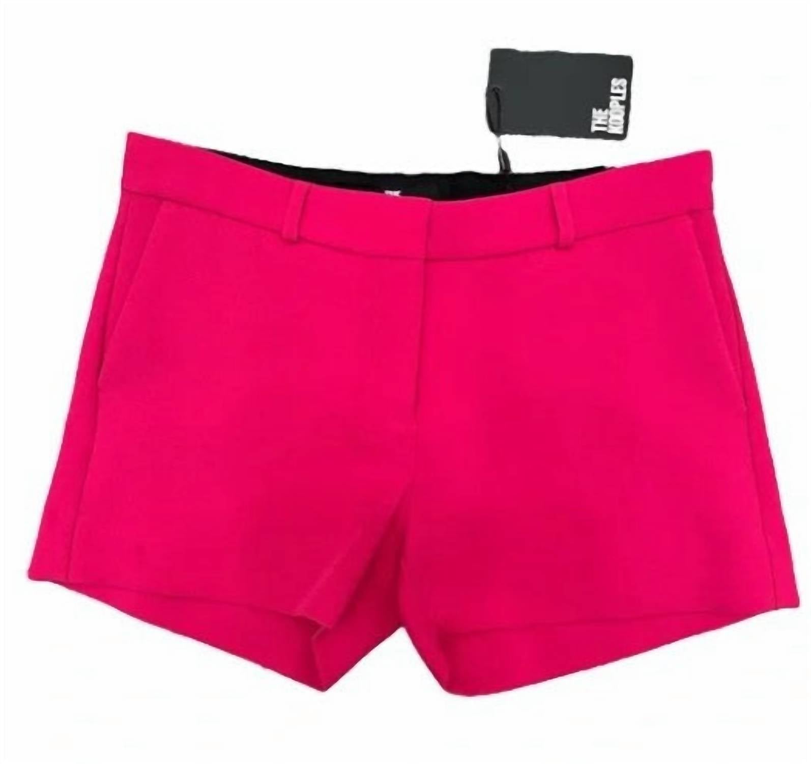 THE KOOPLES Crêpe Suit Shorts in pink - women's shorts - detail view