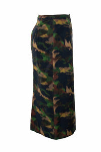 Rochas - Pre-loved Women's Paris Camouflage Printed Midi Skirt