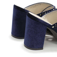 COLE HAAN Women's Gabby Studded Slip-on Sandals in blue velvet - women's sandal - view 15