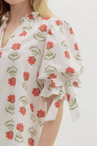 Entro - Floral Print Pullover Top