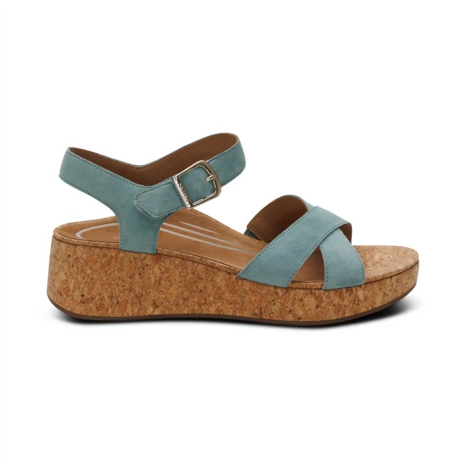 Aetrex - Women's Flora Adjustable Quarter Strap Wedge Sandal