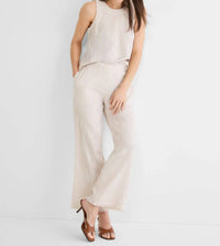 Nic + Zoe - Pin Stripe Gauze Pop On Tank Top