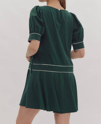 entro Ivy Mini Dress in green - women's dress - alternate view