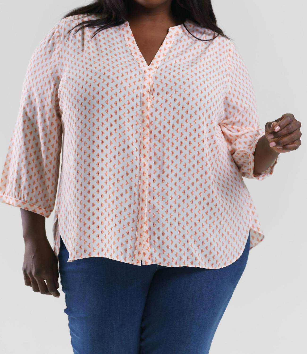 Nydj - Pintuck Button Down Blouse - Plus