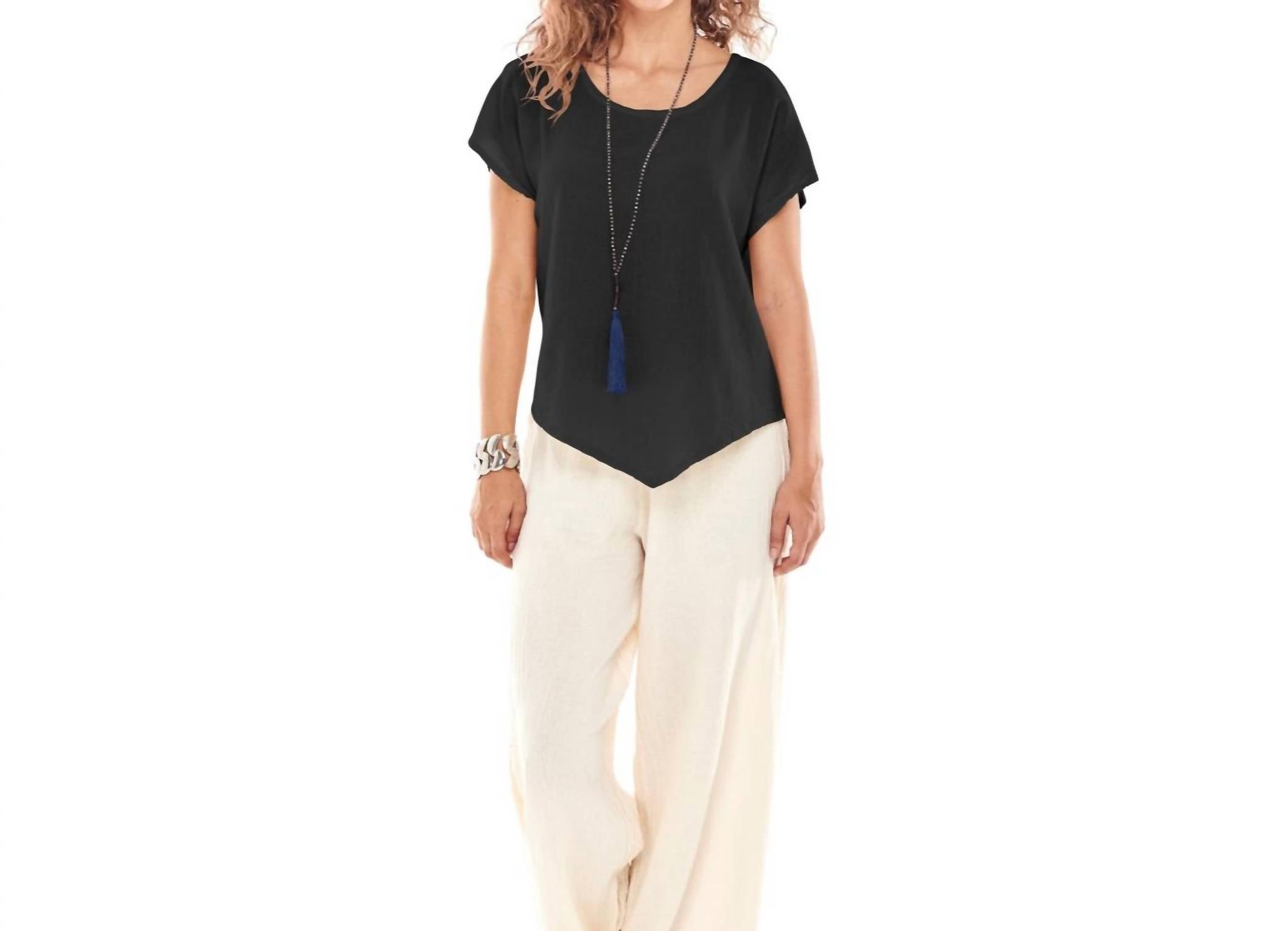 Oh My Gauze! Grace Top in black - women's t-shirt