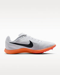 NIKE Unisex Zoom Rival Distance Track Shoes in white obsidian bright crimson - men's shoe - detail view