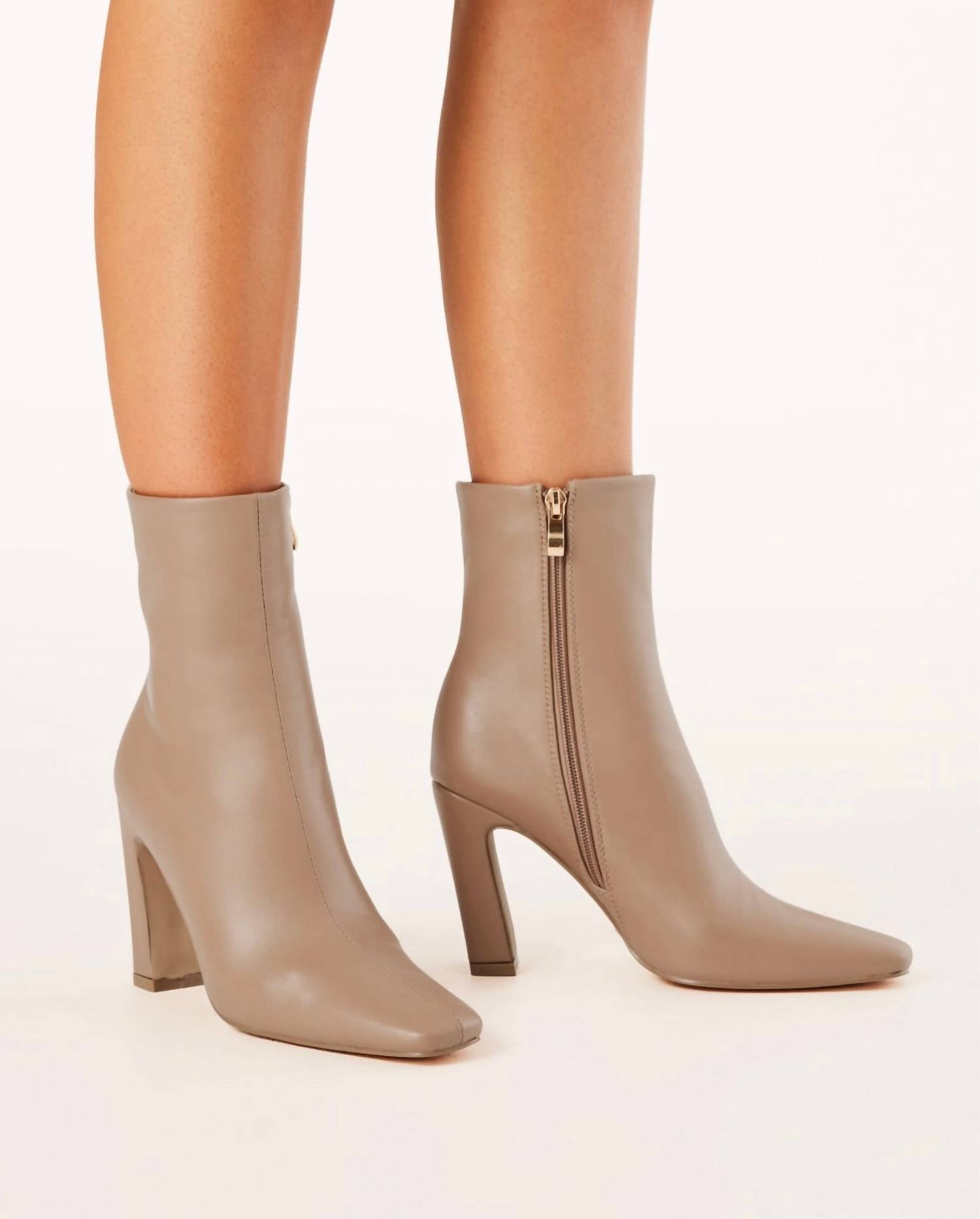 BiLLiNi Women's Iva Block Heel Bootie in almond - women's shoe - view 5