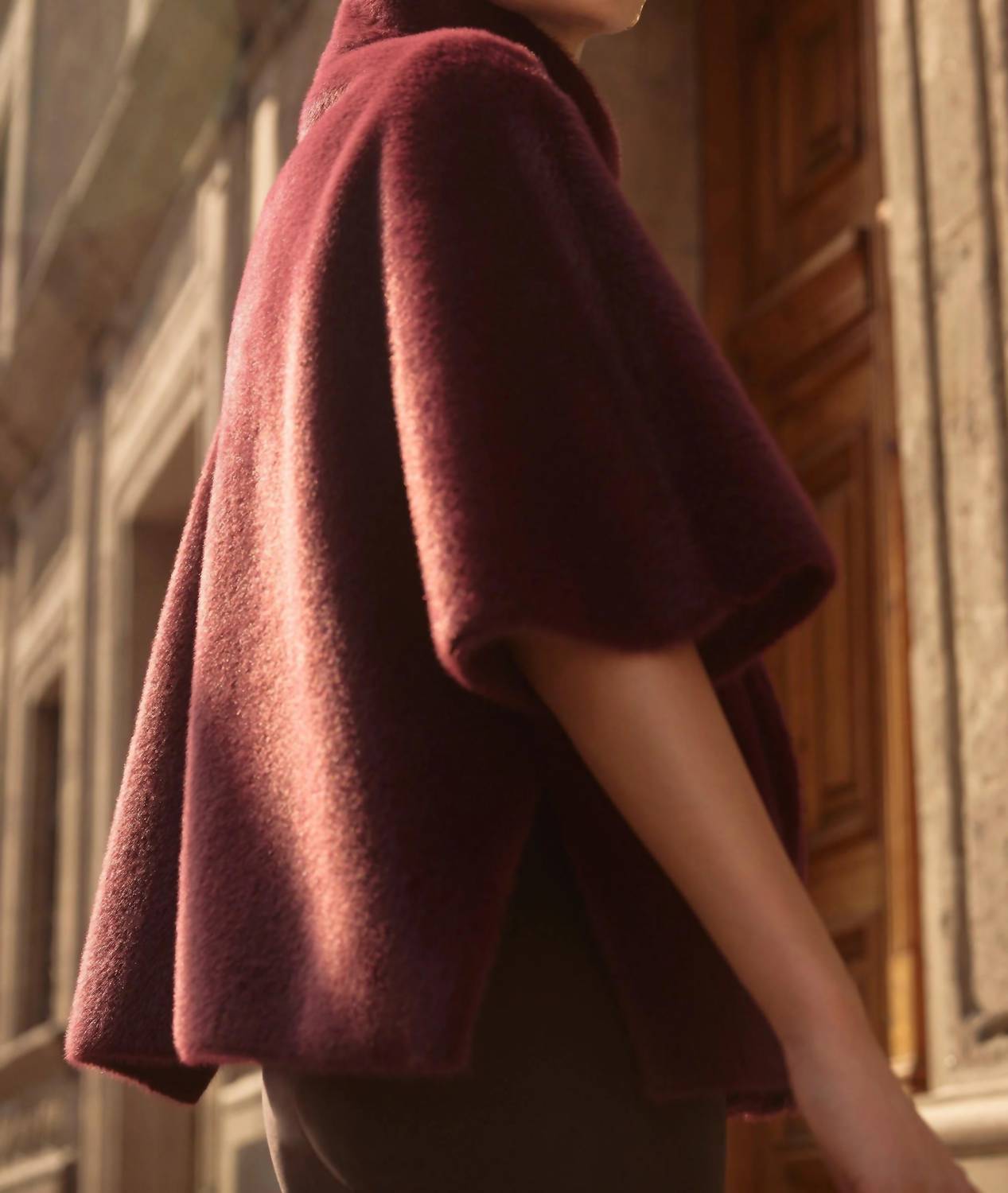 Joseph Ribkoff - Bonded Faux Fur Suede Boxy Jacket
