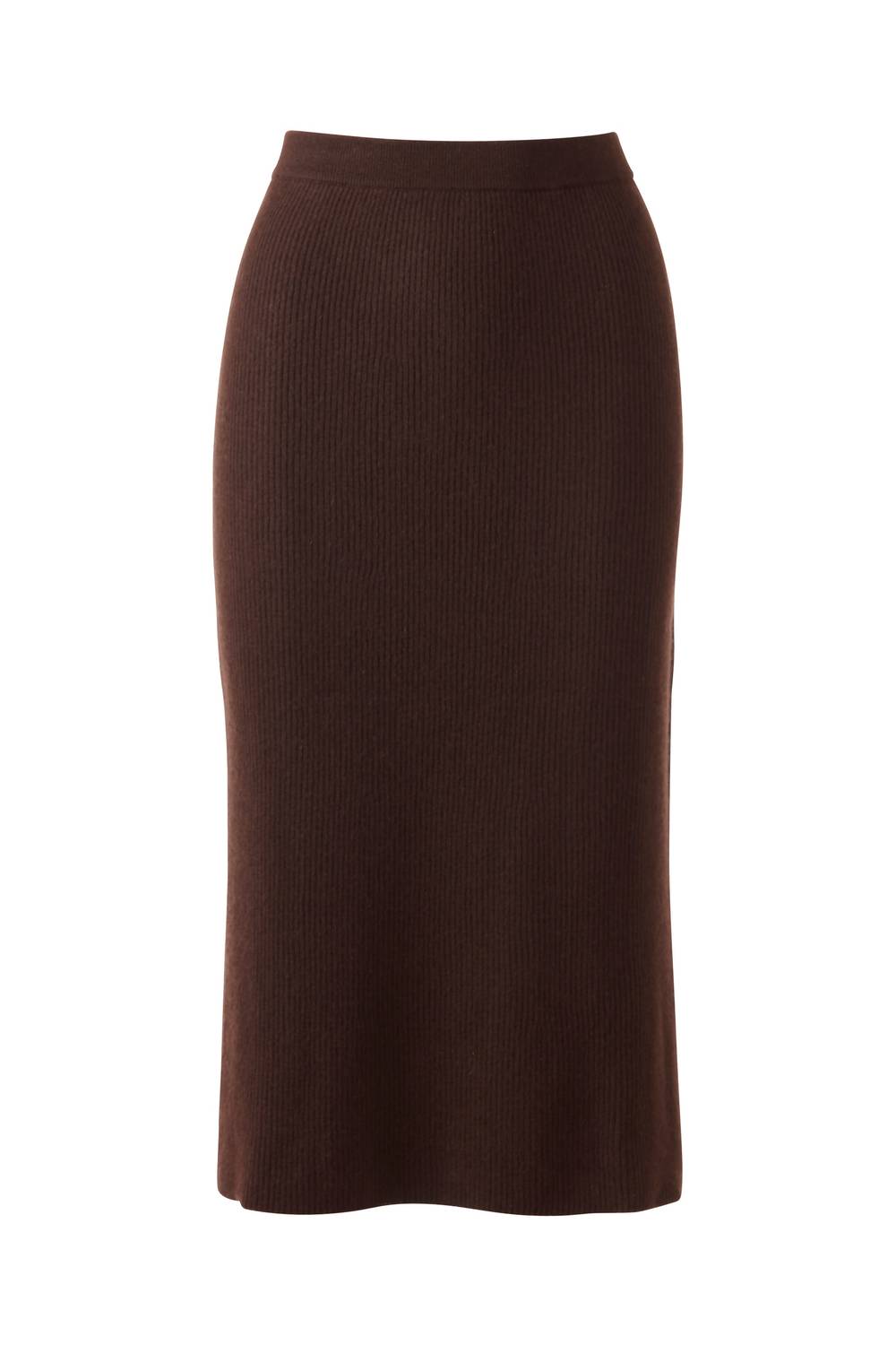 Kinross Women's Rib Skirt in chocolate - women's skirt