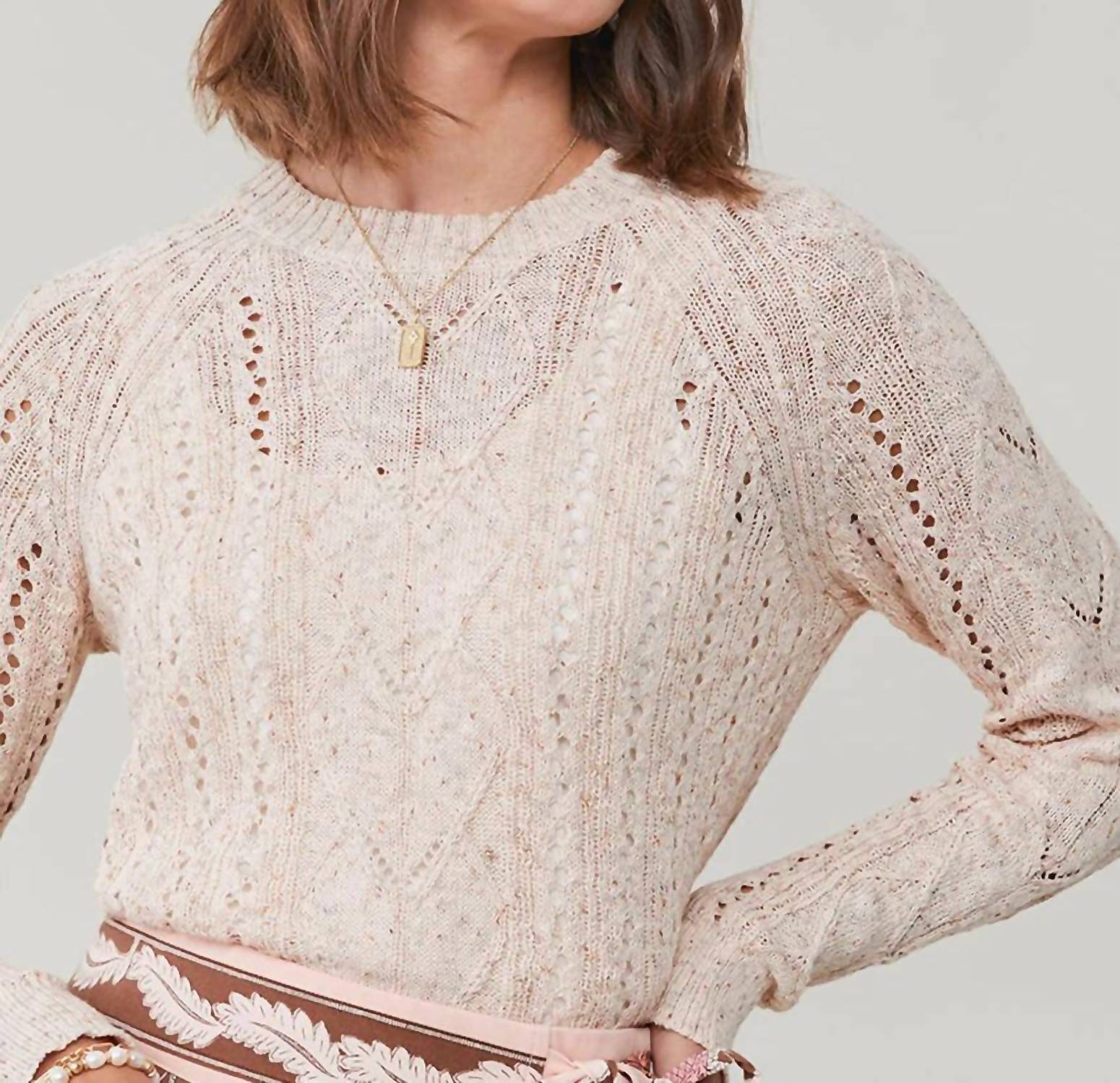 spartina 449 Shelby Lighweight Pullover Sweater in blush - women's sweater