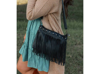 Julia Rose Nora Fringe Bag in black 1 - women's bag