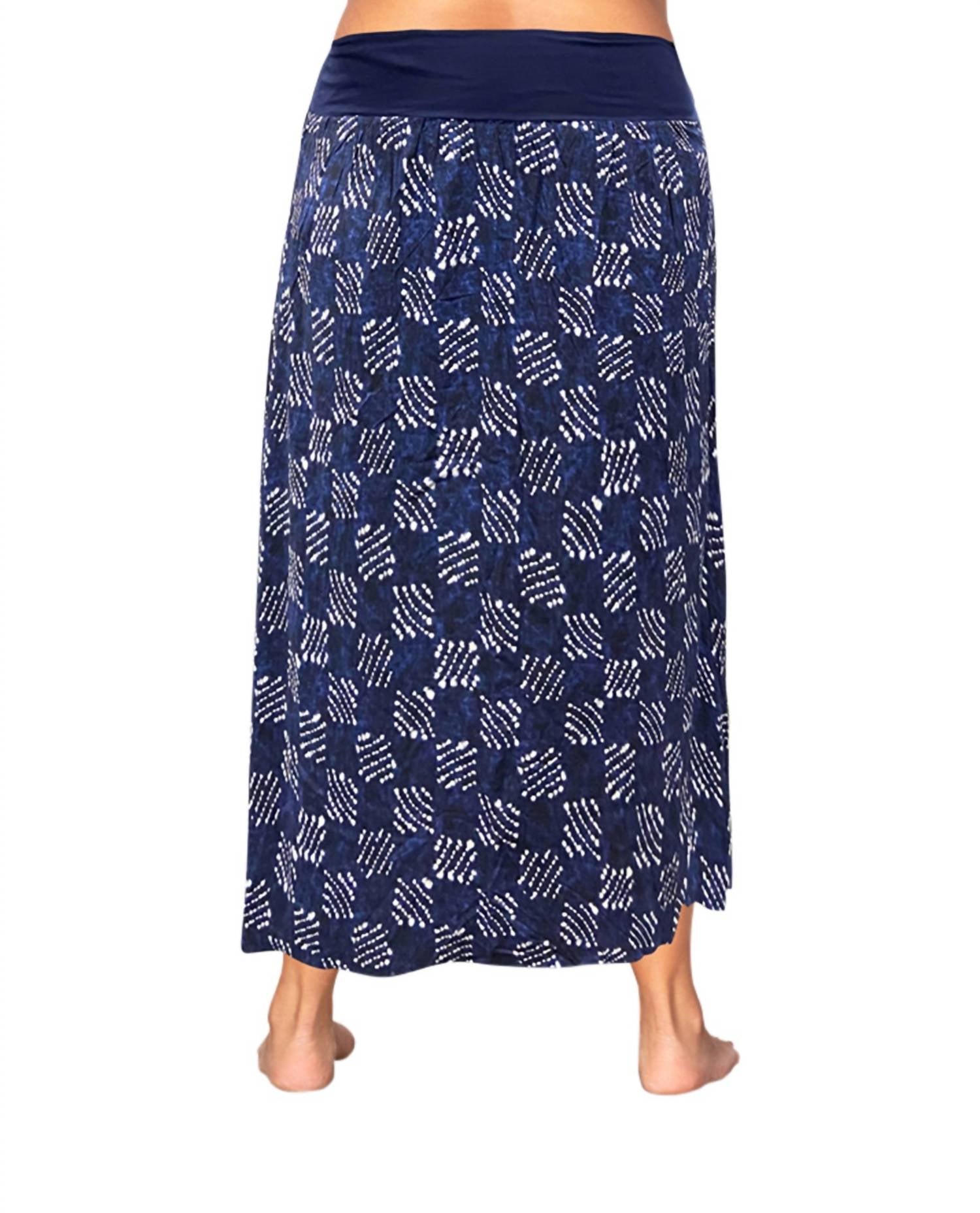 On The Plus Side - Printed Maxi Skirt - Plus
