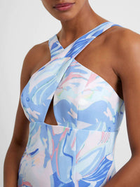 French Connection - Dalla Printed Cross Over Neck Dress