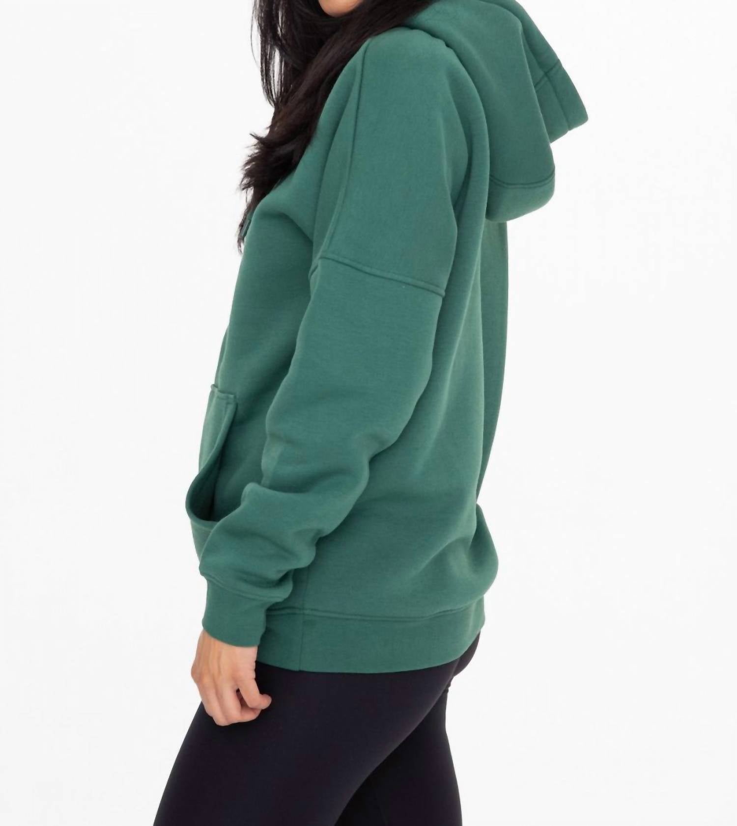 Mono B - Longline Slim Fit Fleece Hoodie