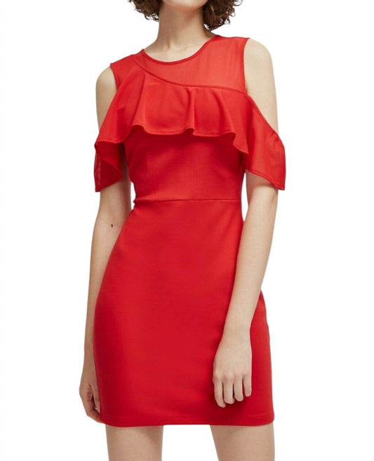 French Connection - Lore Lula Ruffled Jersey Cocktail Dress