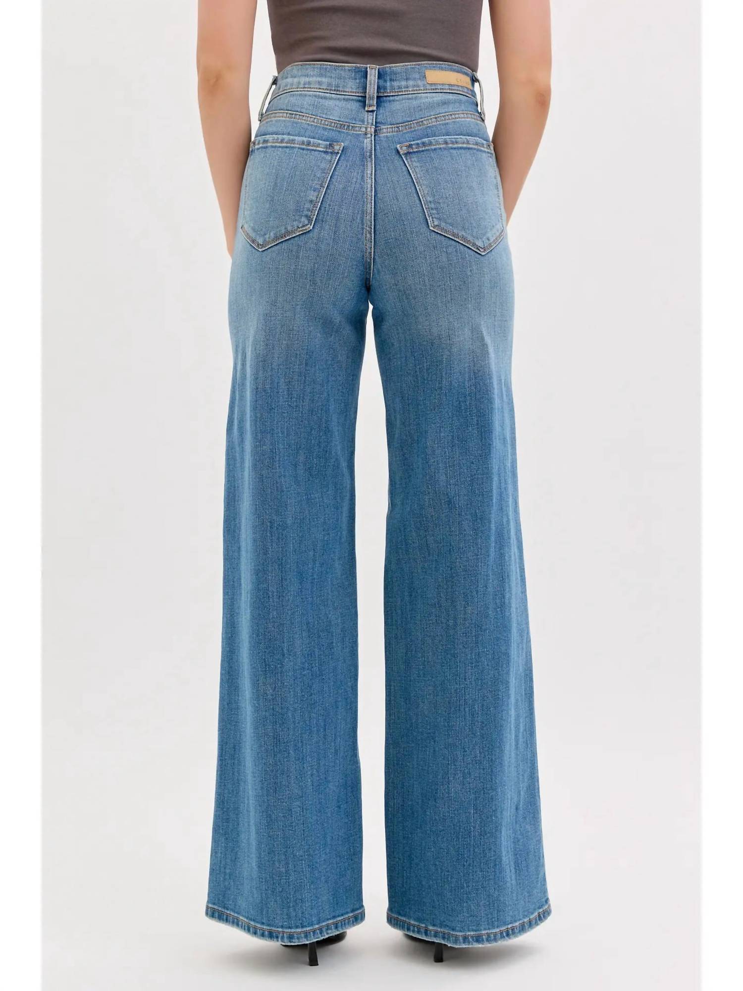 CELLO Sarah High-rise Wide Leg Jeans in medium wash - women's jeans - alternate view