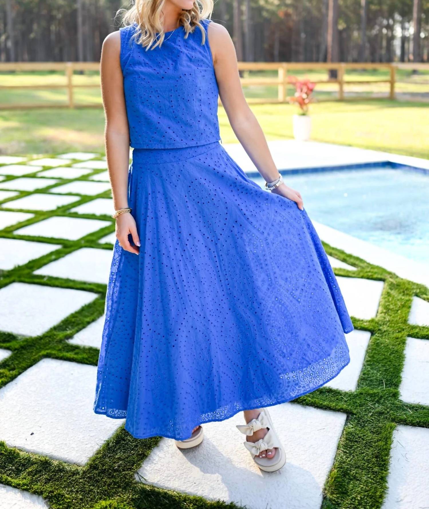 Sincerely Ours - Eyelet Skirt Set