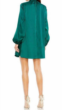 Mac Duggal - High Neckline Mini Column Dress