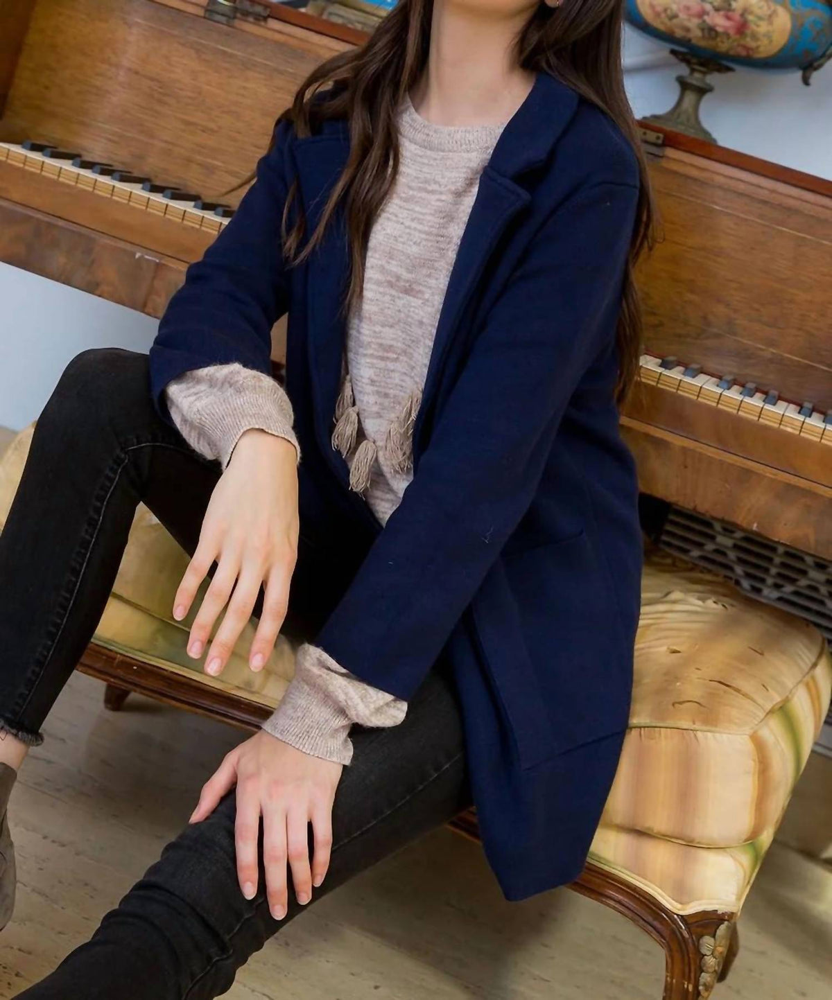 Thml - 3/4 Sleeve Sweater Blazer