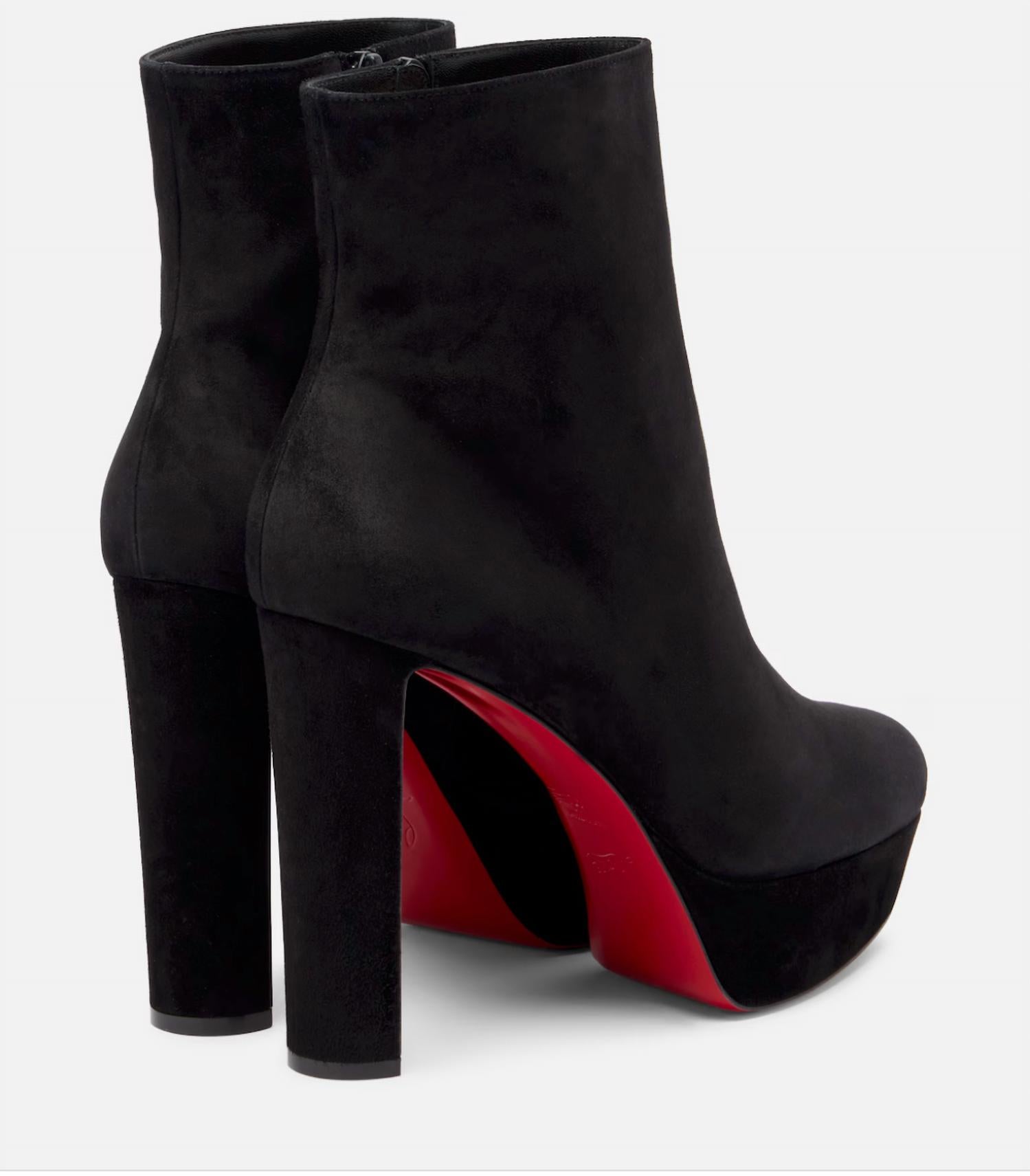 Christian Louboutin Women's Loo Boot in black - women's shoe - detail view