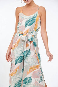 Llove - Tulip Cut Tropical Jumpsuit