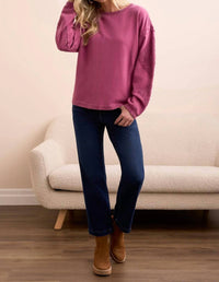 Tribal - Special Wash Drop Shoulder Sweatshirt