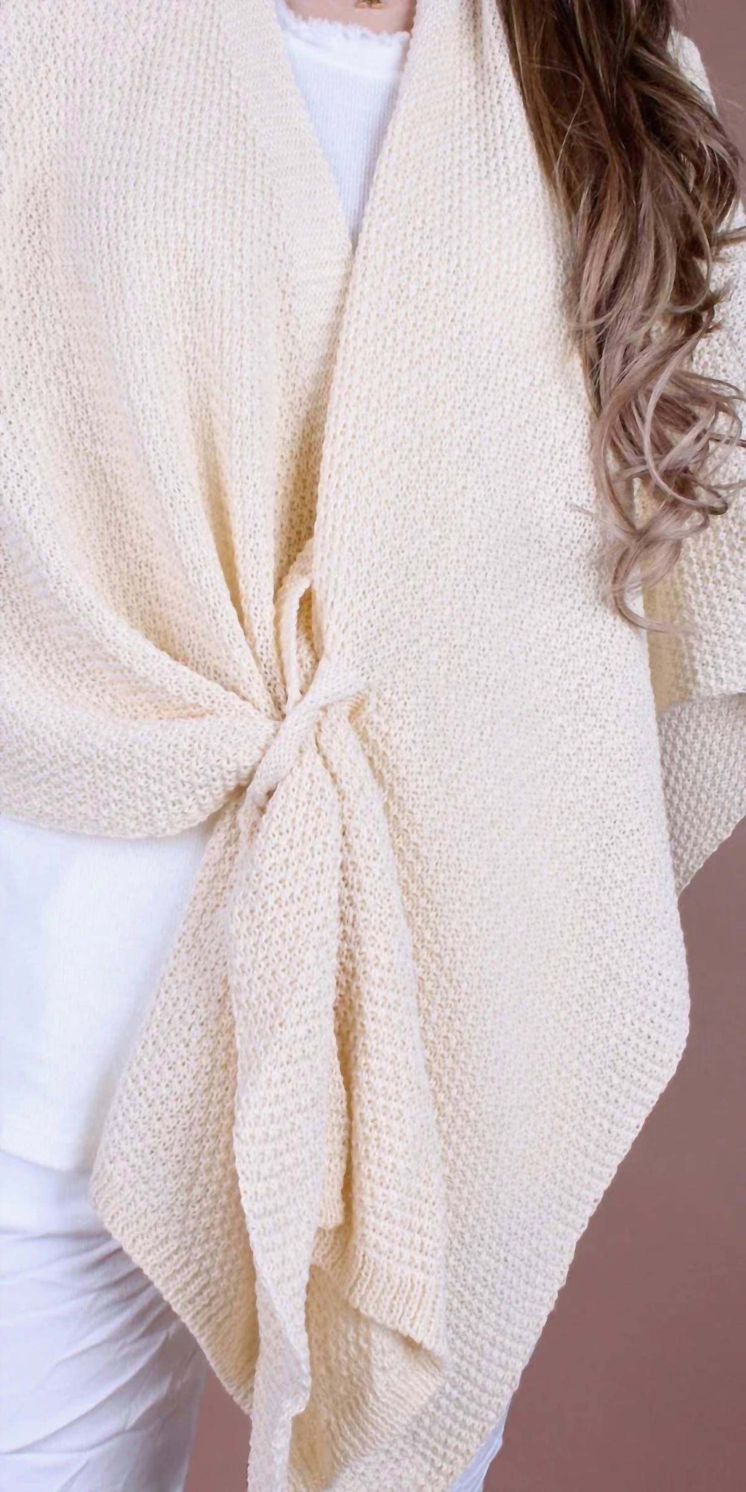 GIGI MODA Mantello Wrap in cream - women's scarf - alternate view