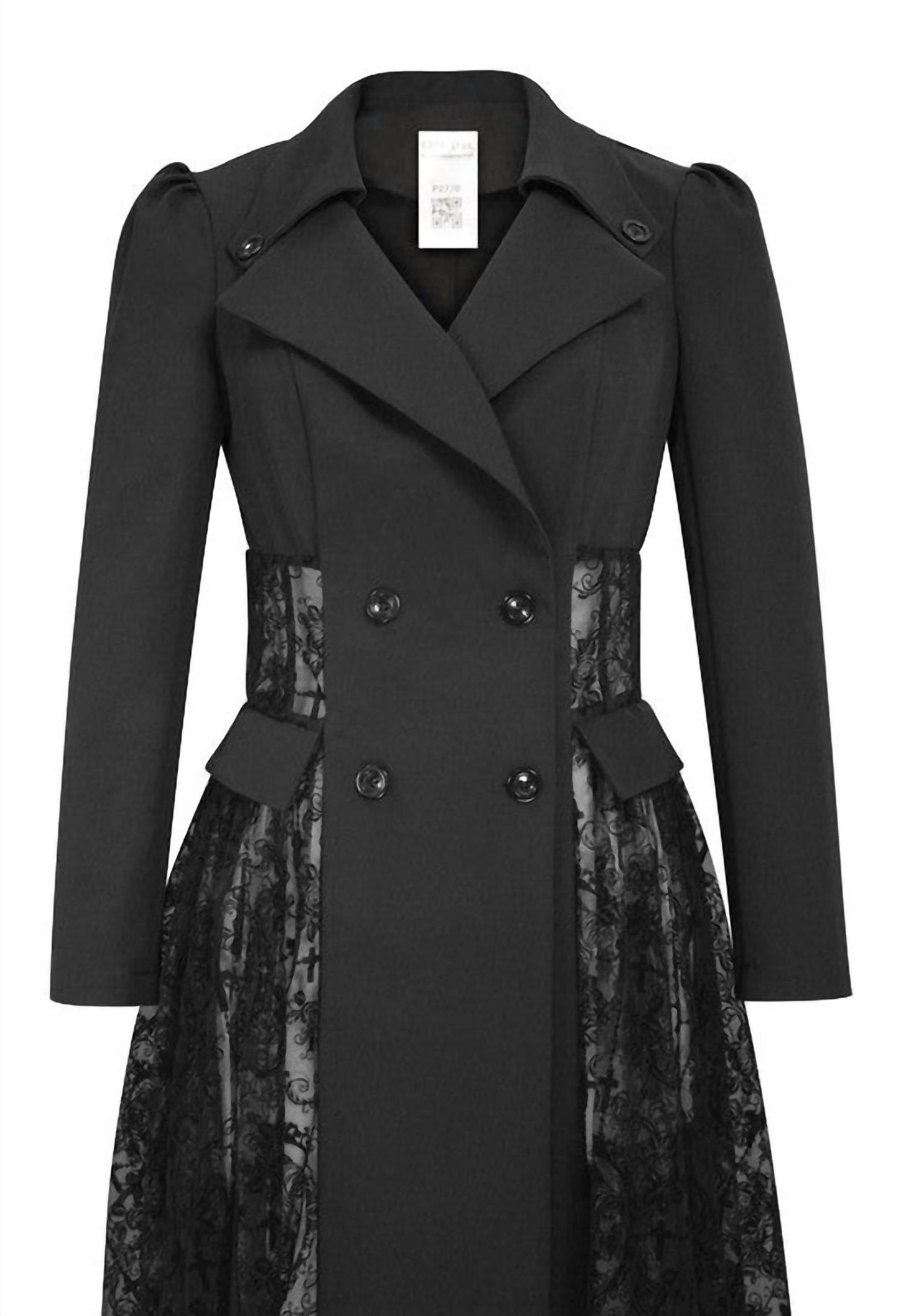 Chic Star - Women's Lace Trench Jacket