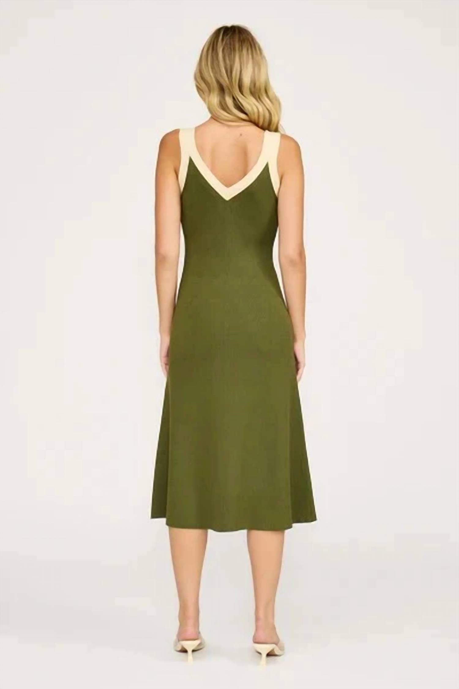 Lucy Paris - ANALISE COLOR BLOCK MIDI DRESS