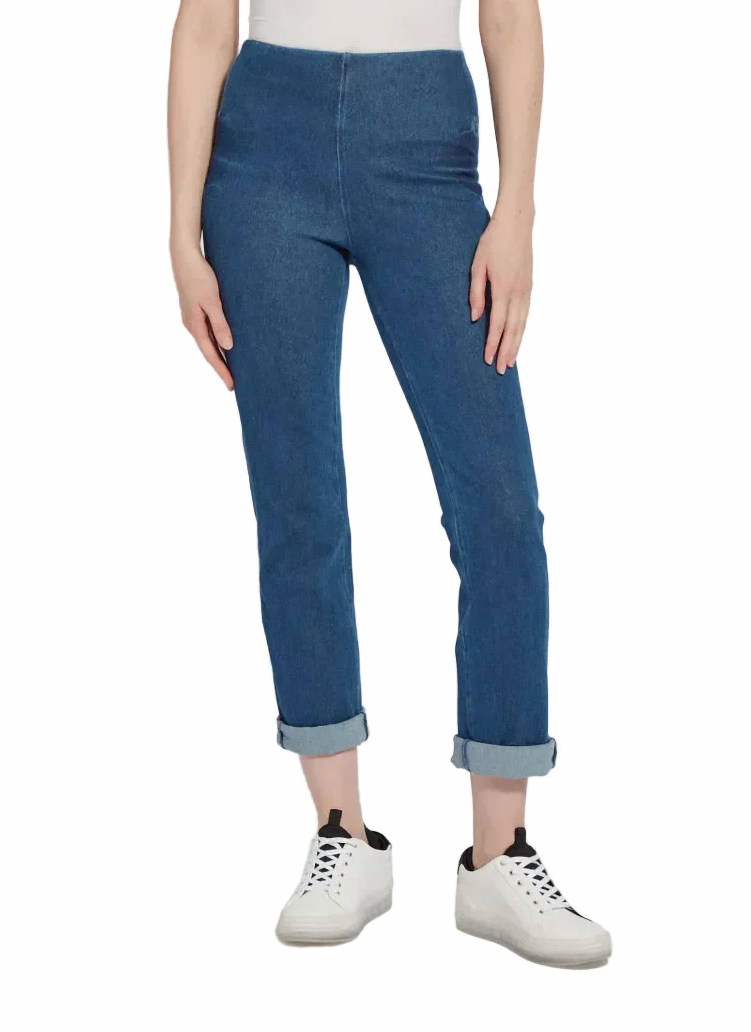 Lysse - Boyfriend Cuffed Denim Leggings