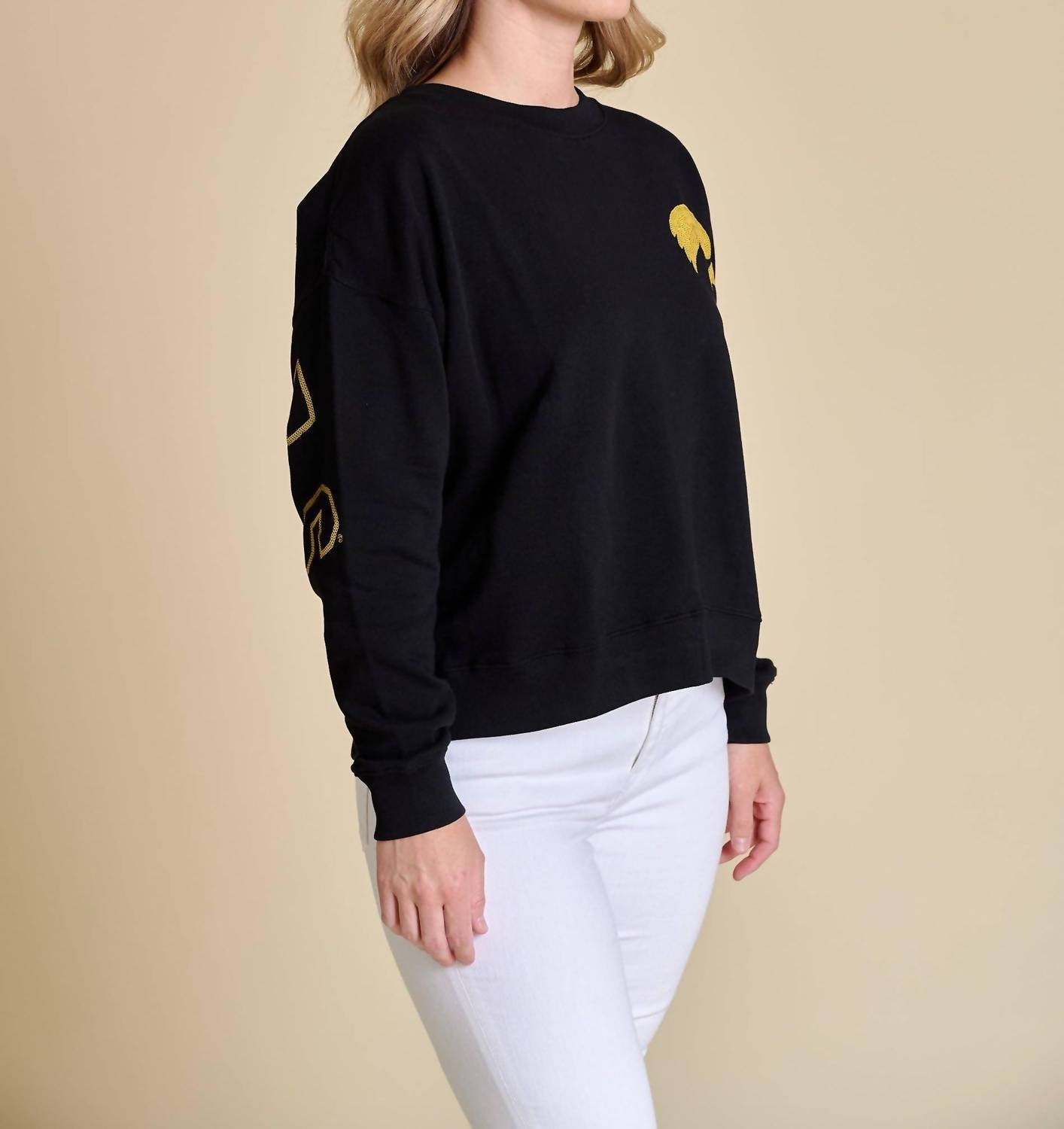Stewart Simmons - Sequin Boxy Iowa Sweatshirt