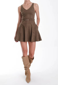 Karina Grimaldi - Hanna Suede Mini Dress