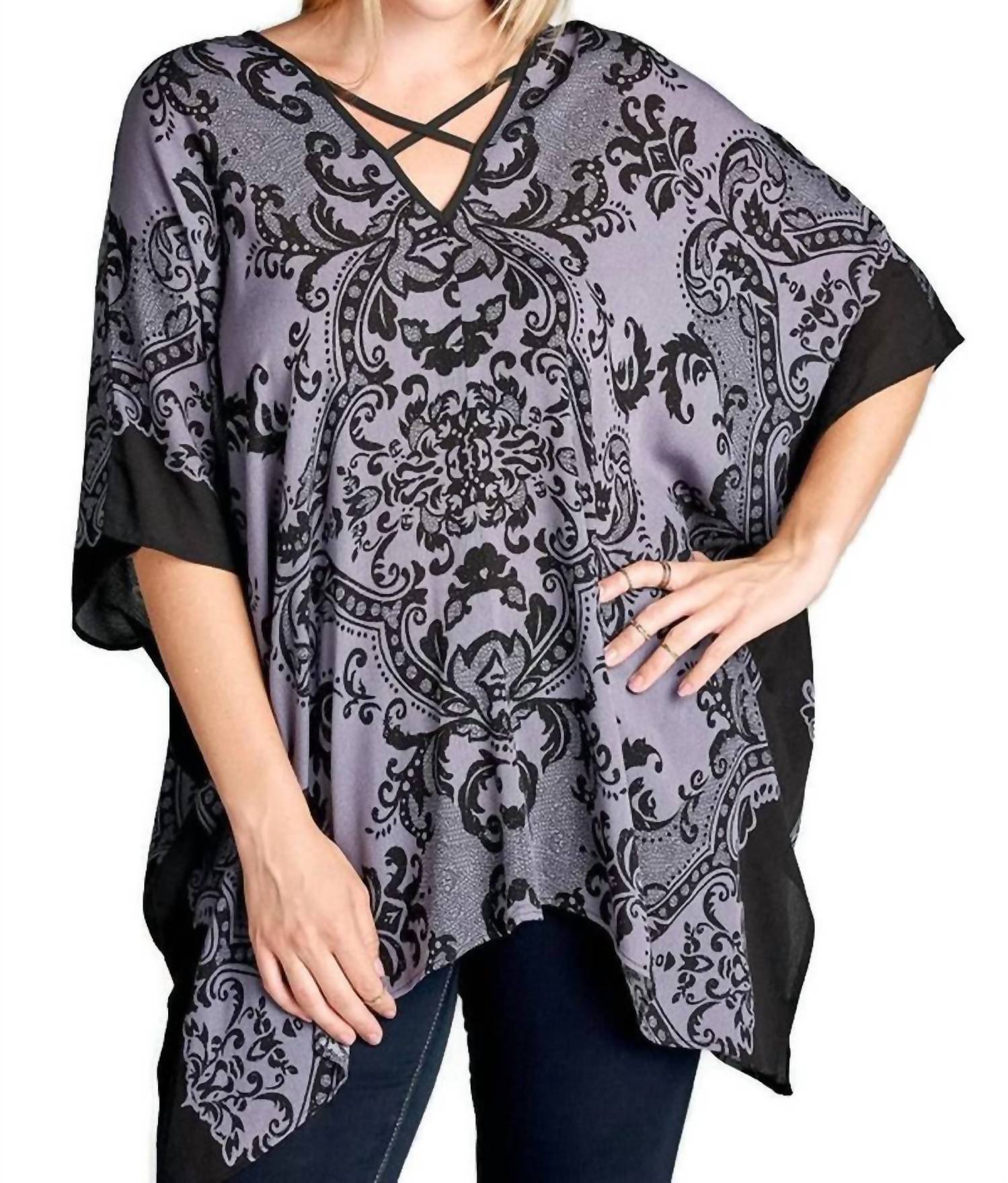 Oddi - Damask Bohemian Tunic Top
