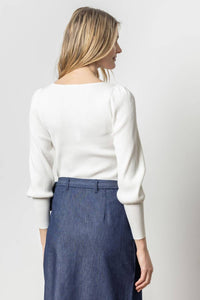 Lilla P - Full Sleeve Square Neck Sweater